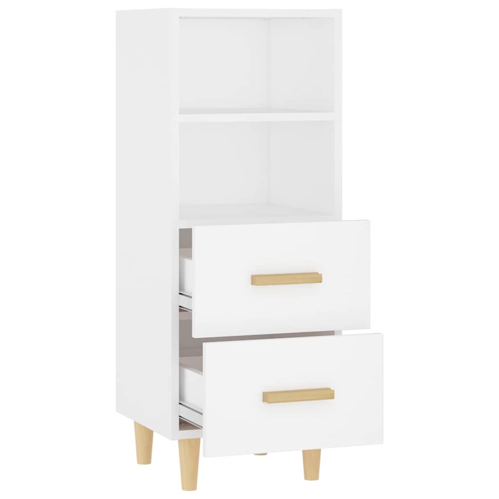 Sideboard White 34.5x34x90 cm Engineered Wood