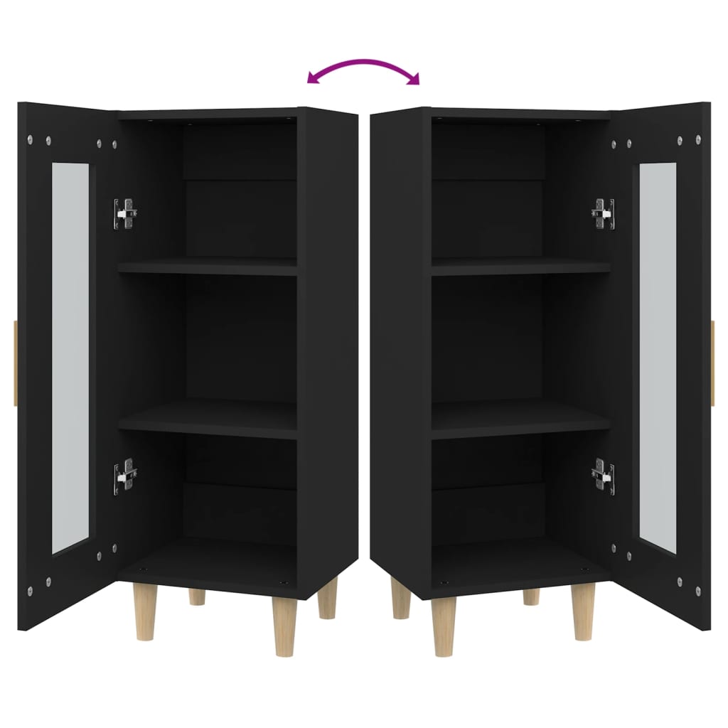 Sideboard Black 34.5x34x90 cm Engineered Wood