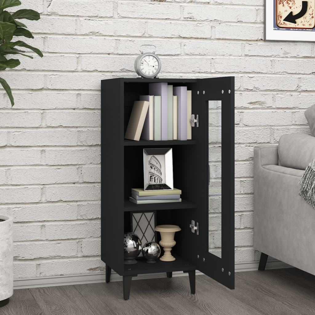 Sideboard Black 34.5x34x90 cm Engineered Wood