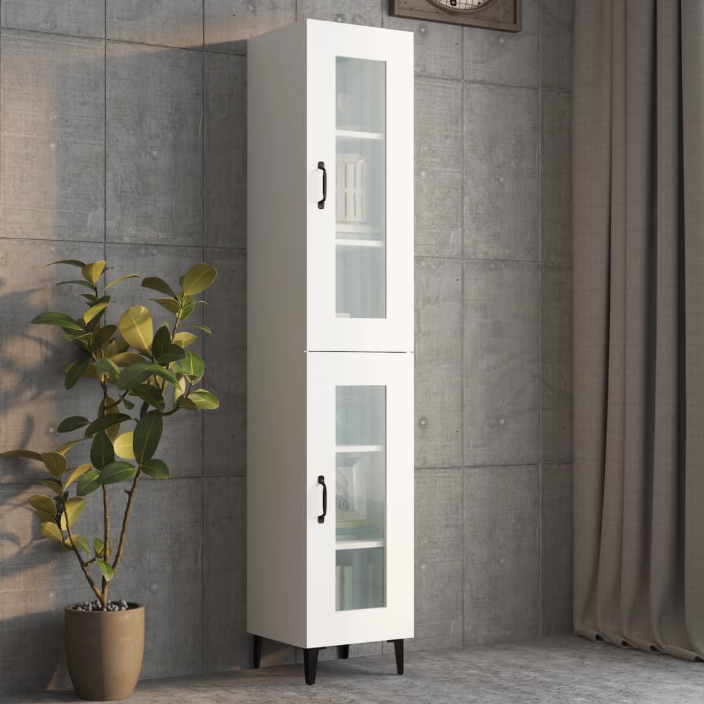 Hanging Wall Cabinet White 34.5x34x90 cm