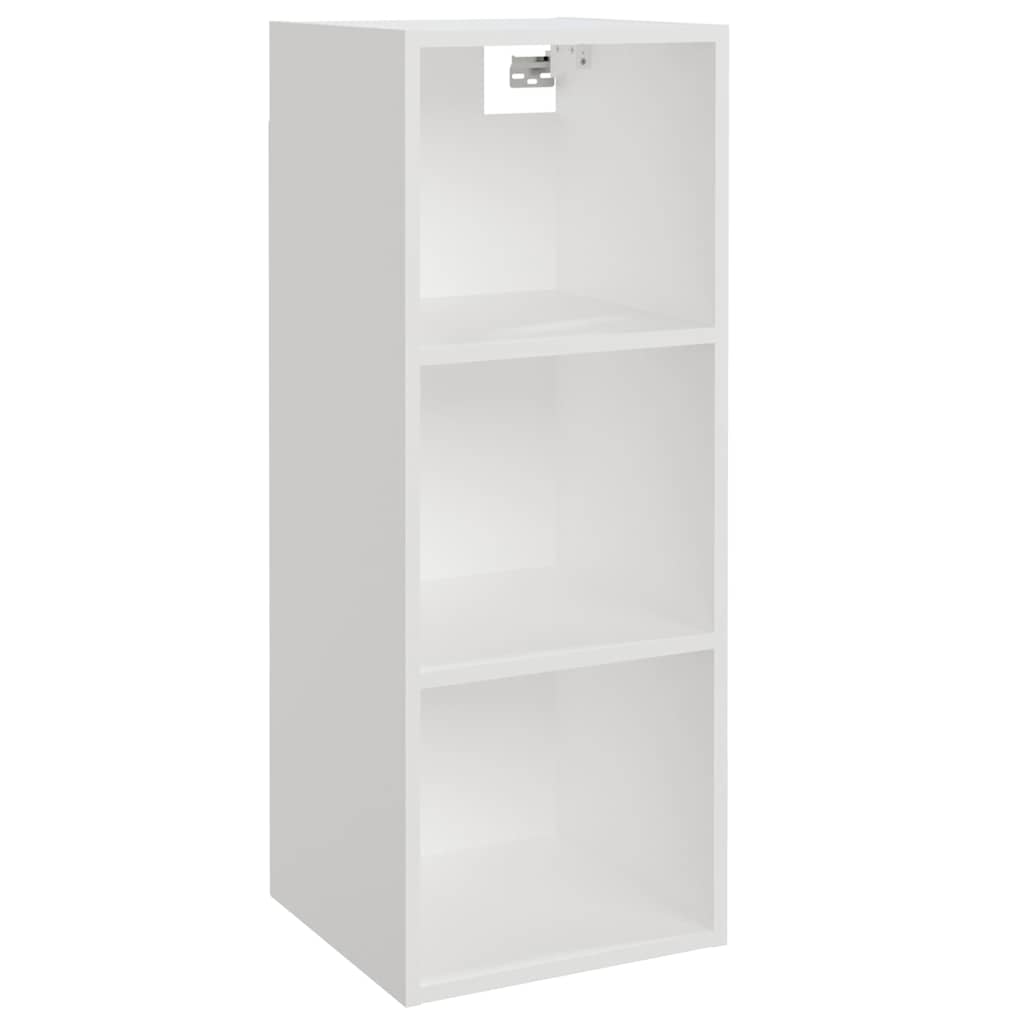 Wall Cabinet White 34,5x32,5x90 cm Engineered Wood