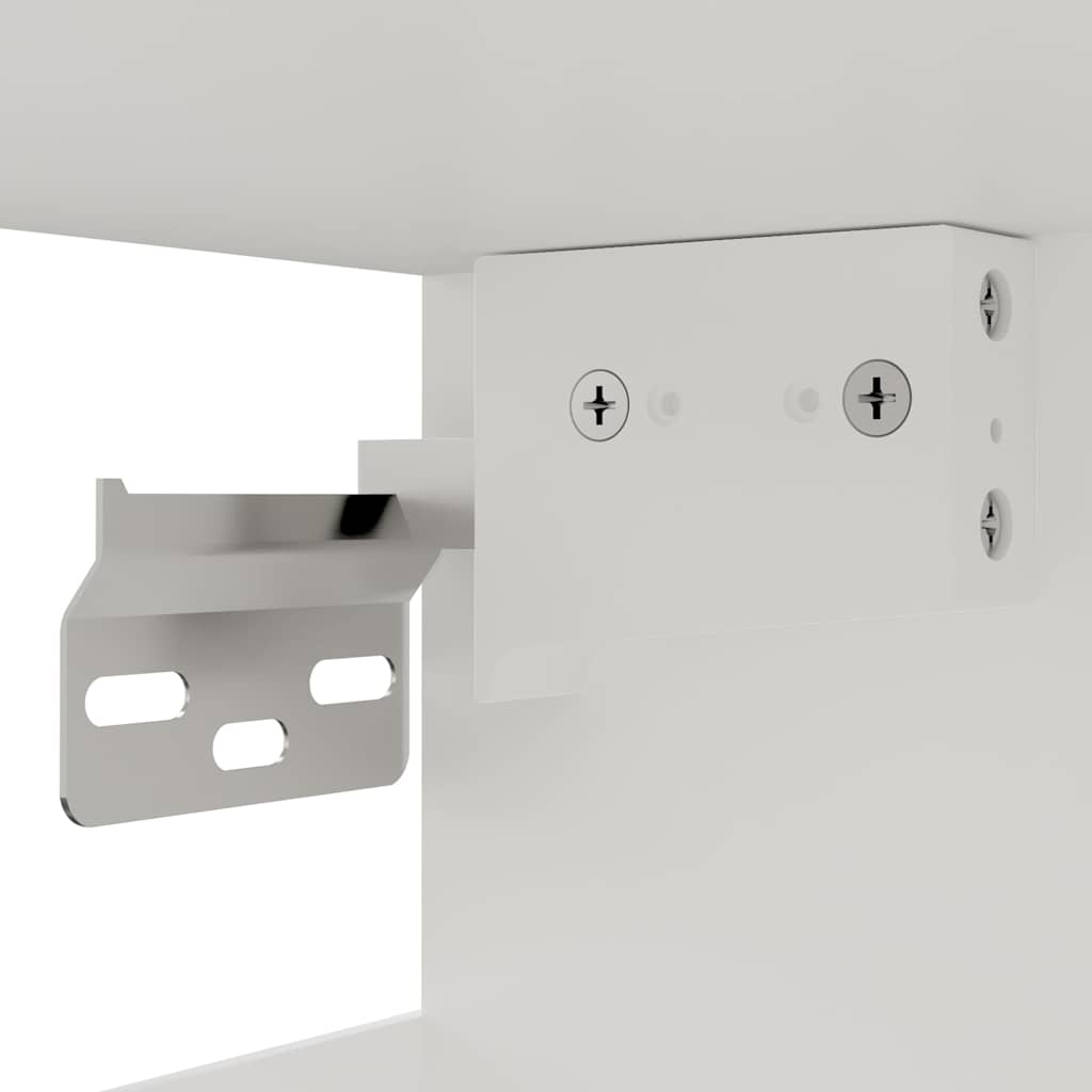 Wall Cabinet White 34,5x32,5x90 cm Engineered Wood