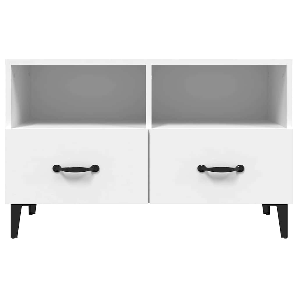 TV Cabinet White 80x36x50 cm Engineered Wood