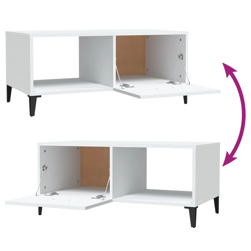 Coffee Table White 90x50x40 cm Engineered Wood