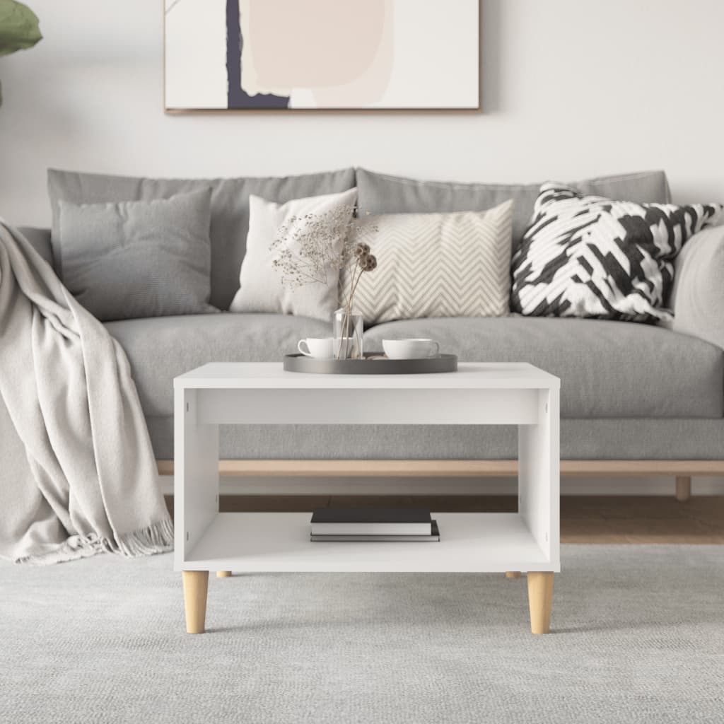 Coffee Table White 60x50x40 cm Engineered Wood