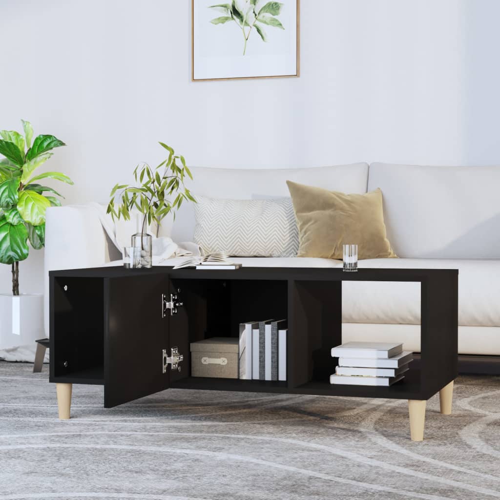 Coffee Table Black 102x50x40 cm Engineered Wood