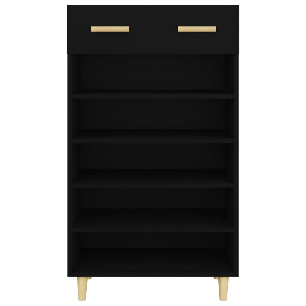 Shoe Cabinet Black 60x35x105 cm Engineered Wood