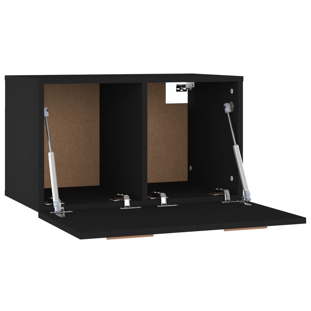 Wall Cabinet Black 60x36.5x35 cm Engineered Wood