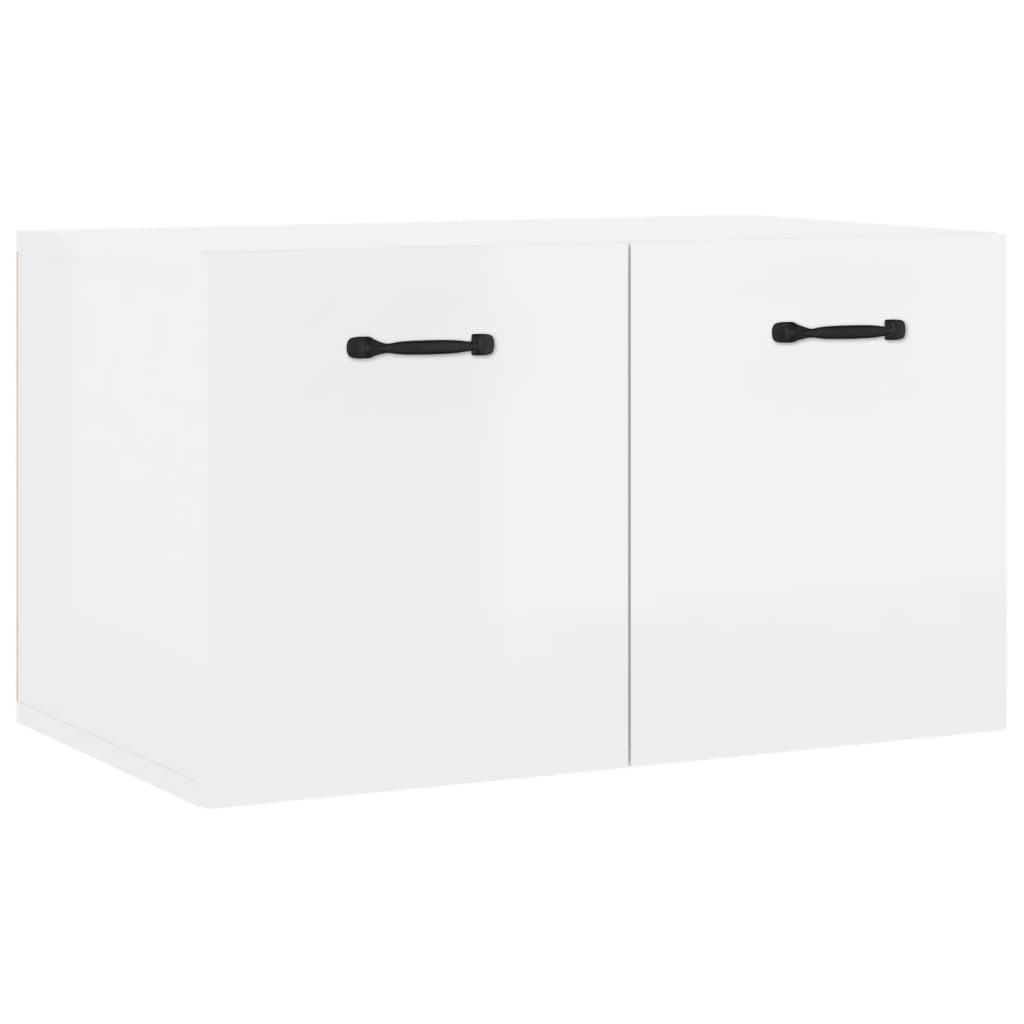 Wall Cabinet Engineered Wood High Gloss White