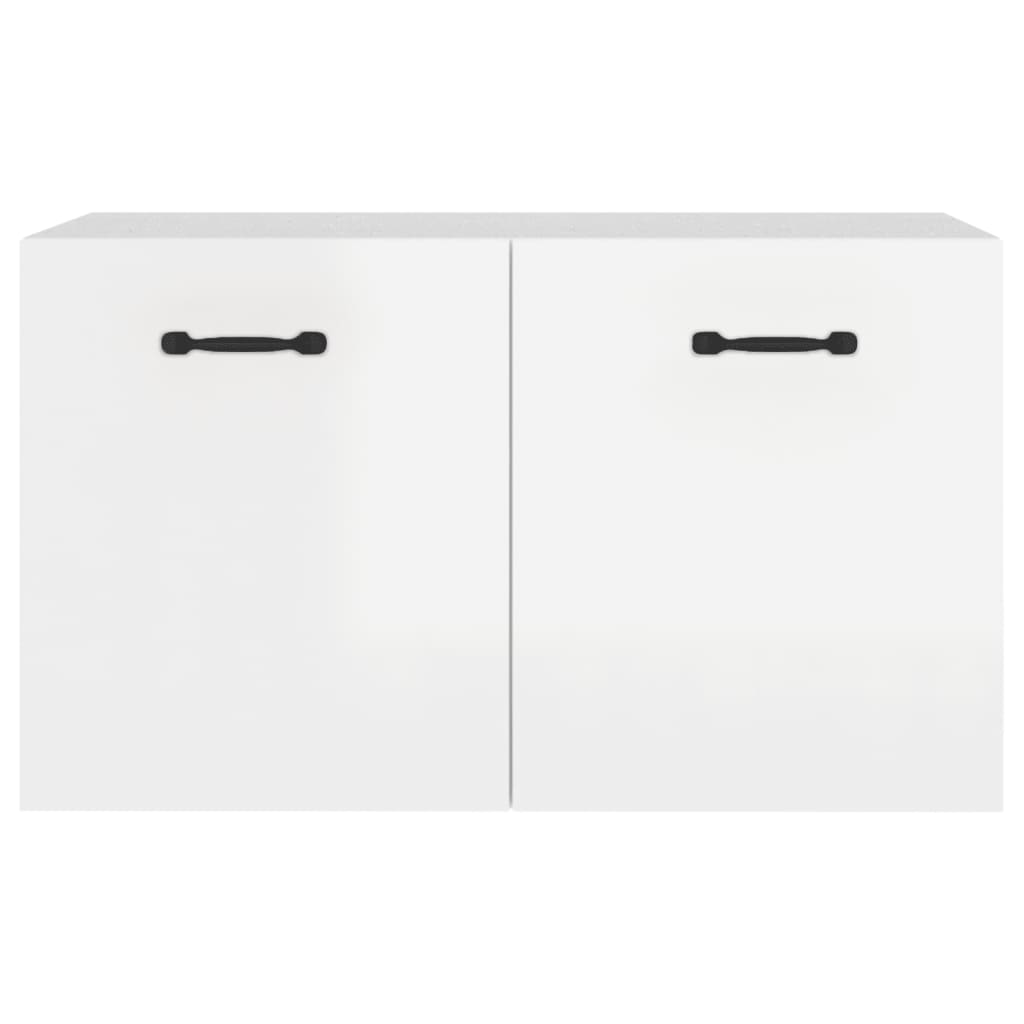Wall Cabinet Engineered Wood High Gloss White