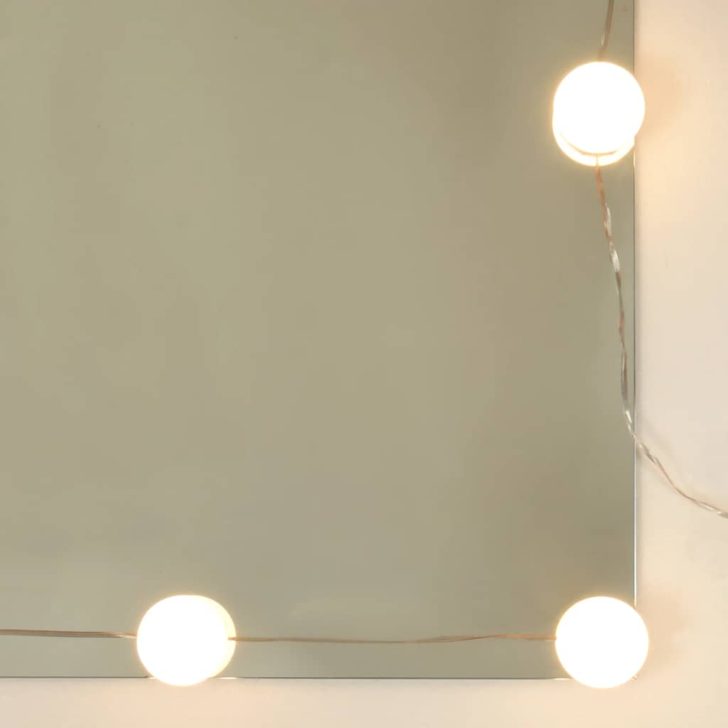 Dressing Table with LED Grey Sonoma 96x40x142 cm