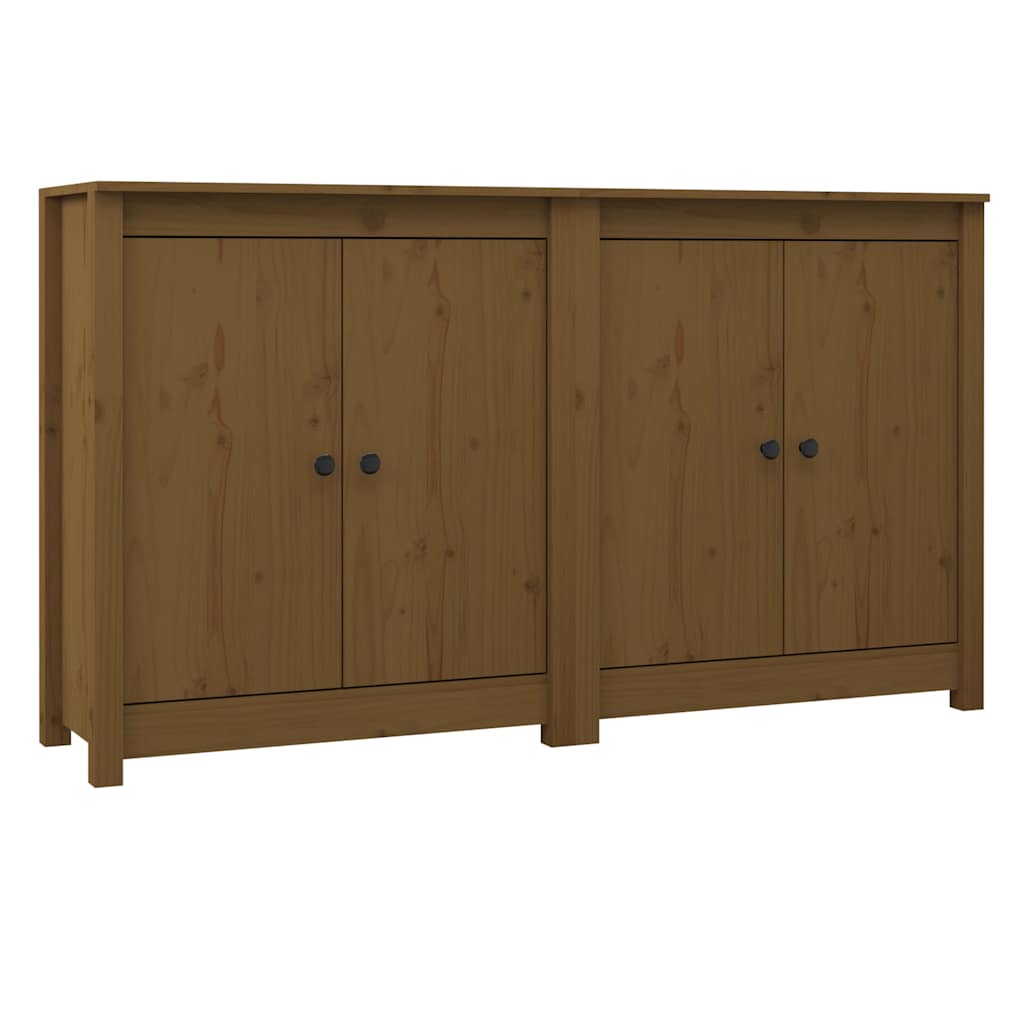 Sideboards 2 pcs Honey Brown 70x35x80 cm Solid Wood Pine