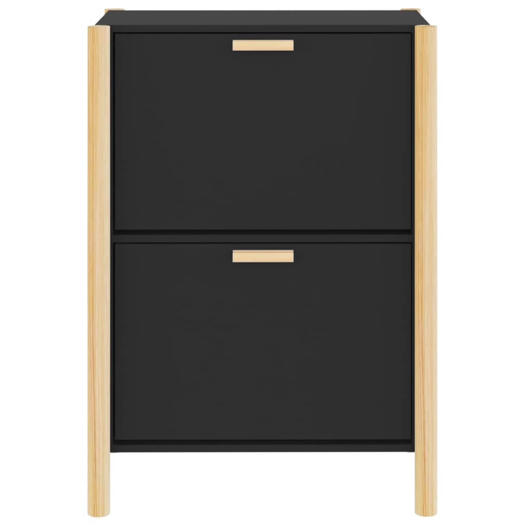 Shoe Cabinet Black 57.5x33x80 cm Engineered Wood
