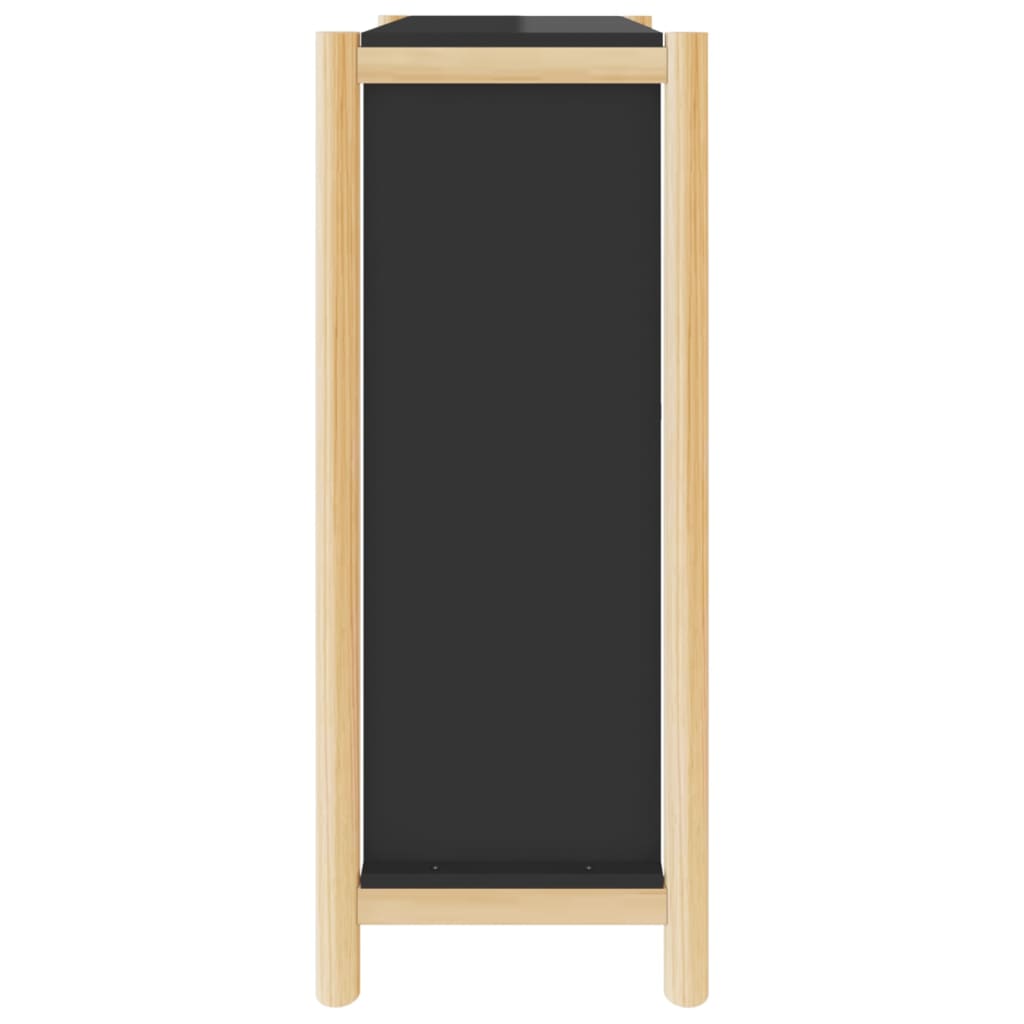 Shoe Cabinet Black 57.5x33x80 cm Engineered Wood