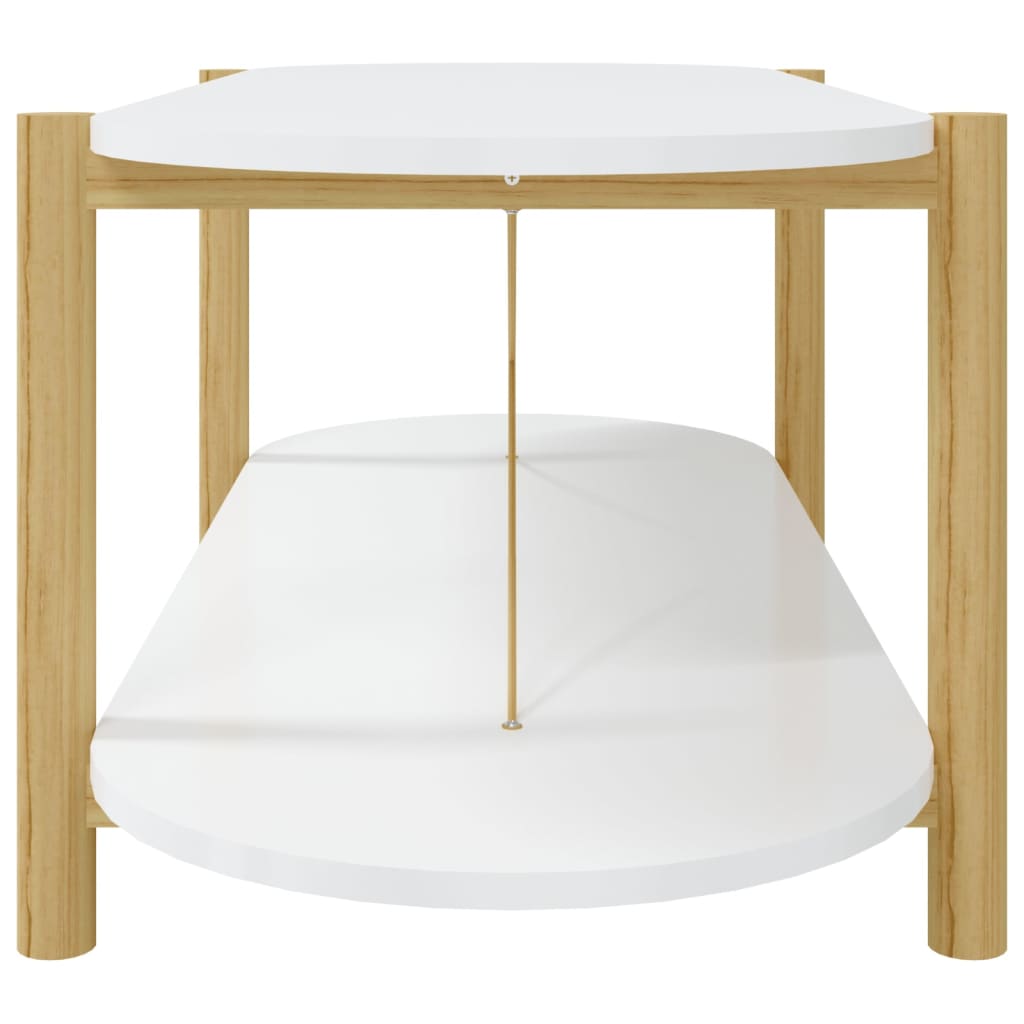 Coffee Table White 110x48x40 cm Engineered Wood