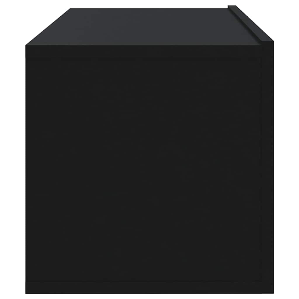 4 Piece Wall-mounted TV Cabinet Set Black 100x30x30 cm