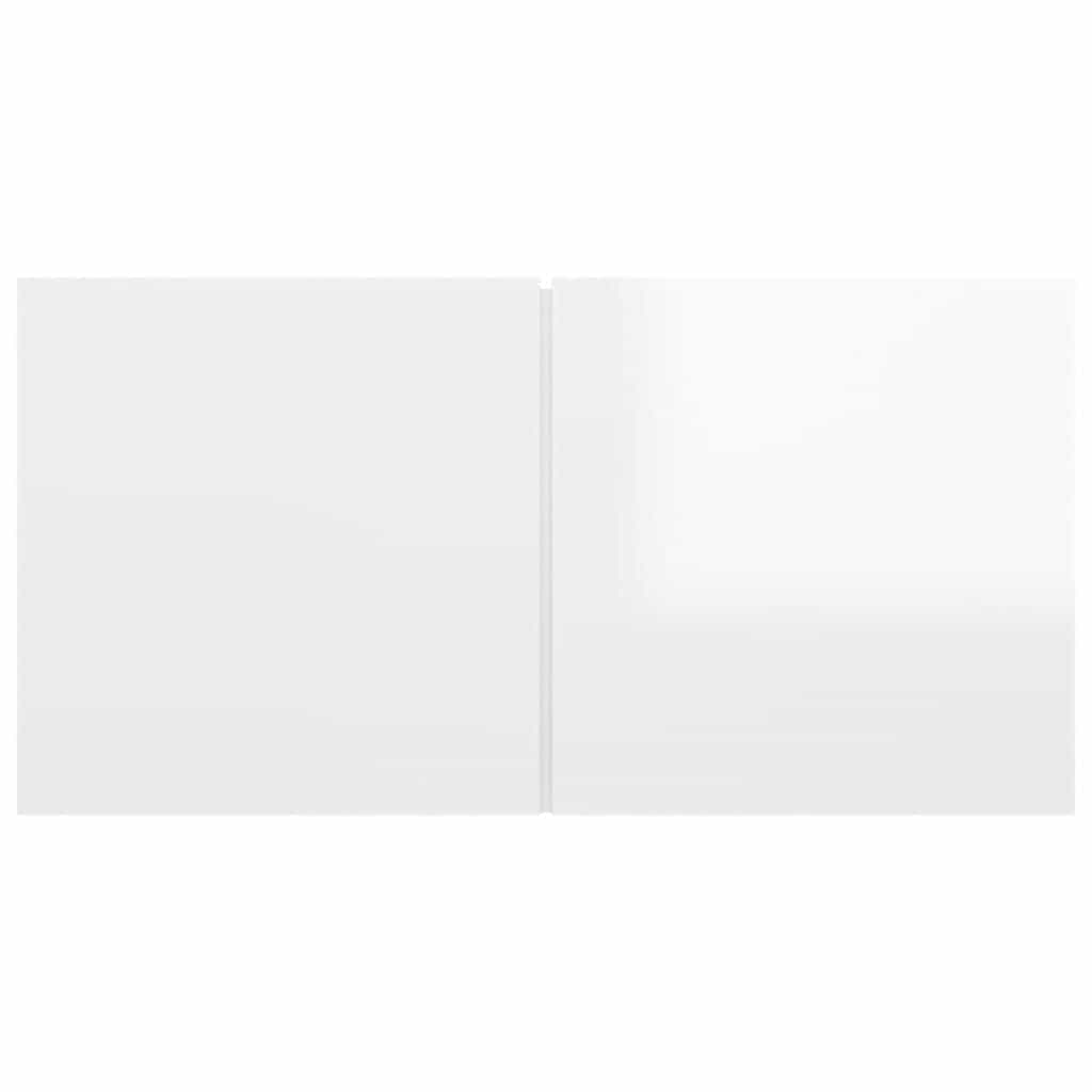 5 Piece TV Cabinet Set High Gloss White Engineered Wood