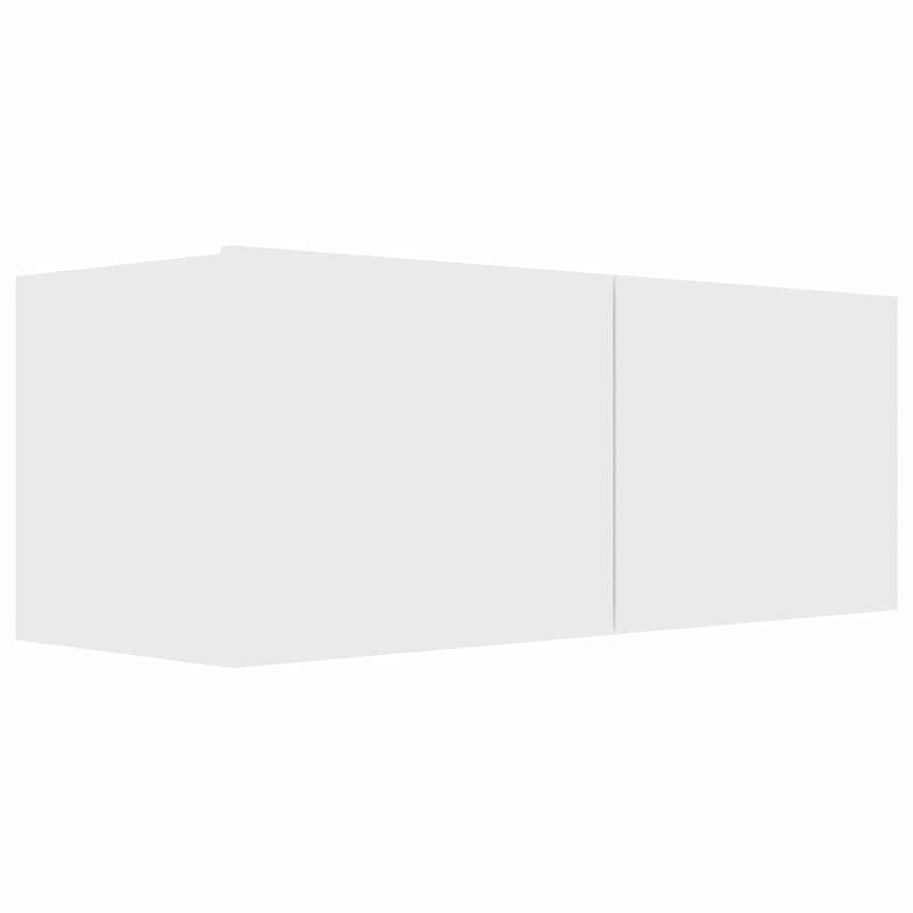 5 Piece TV Cabinet Set White Engineered Wood