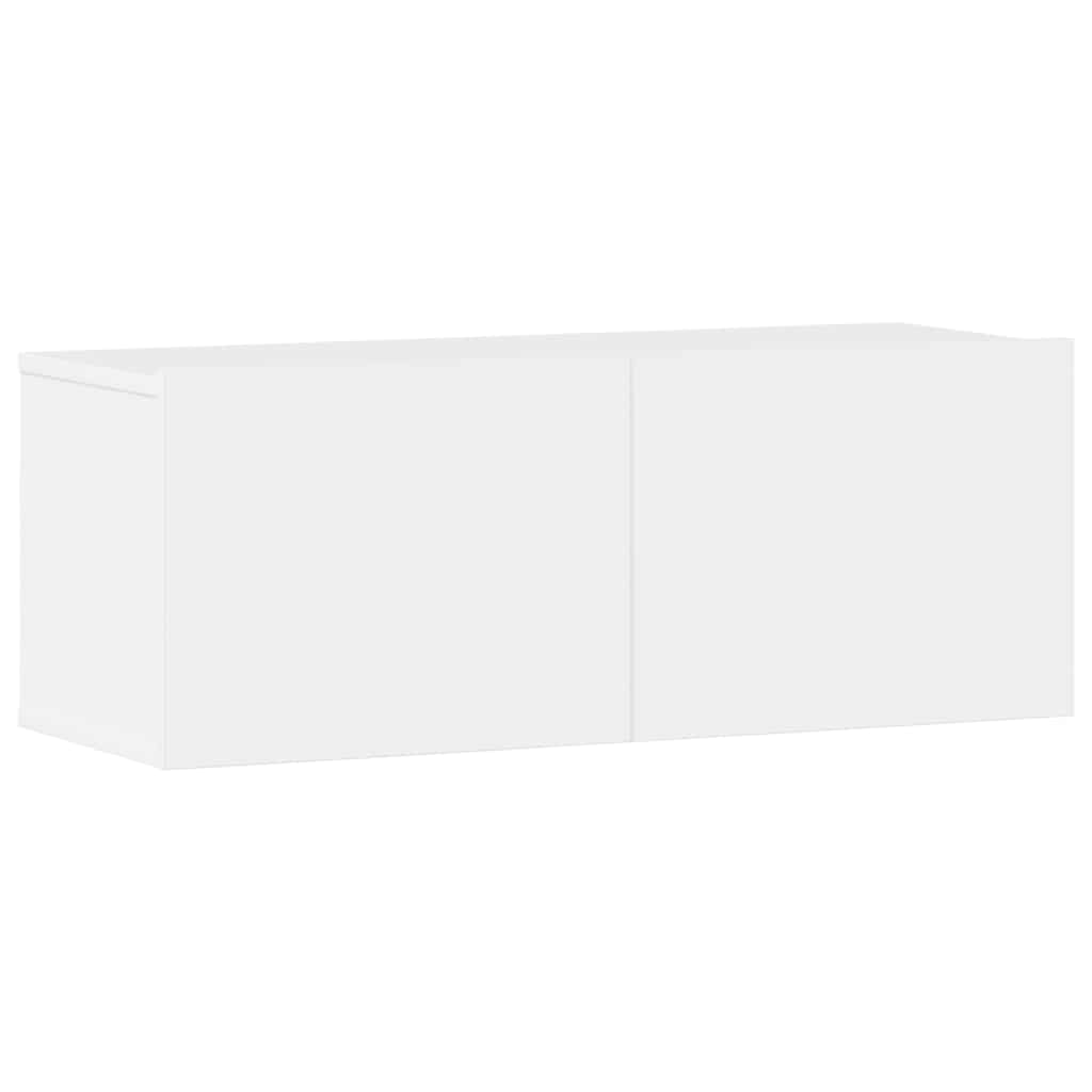 3 Piece TV Cabinet Set High Gloss White Engineered Wood