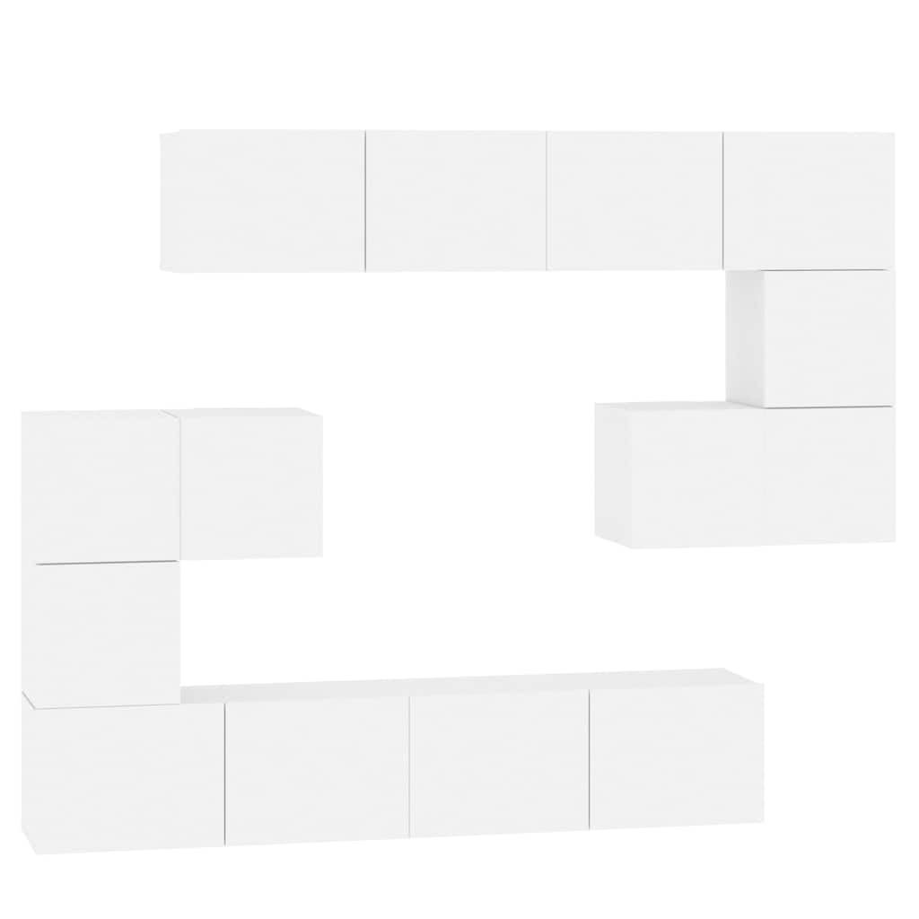 Wall-mounted TV Cabinet White Engineered Wood