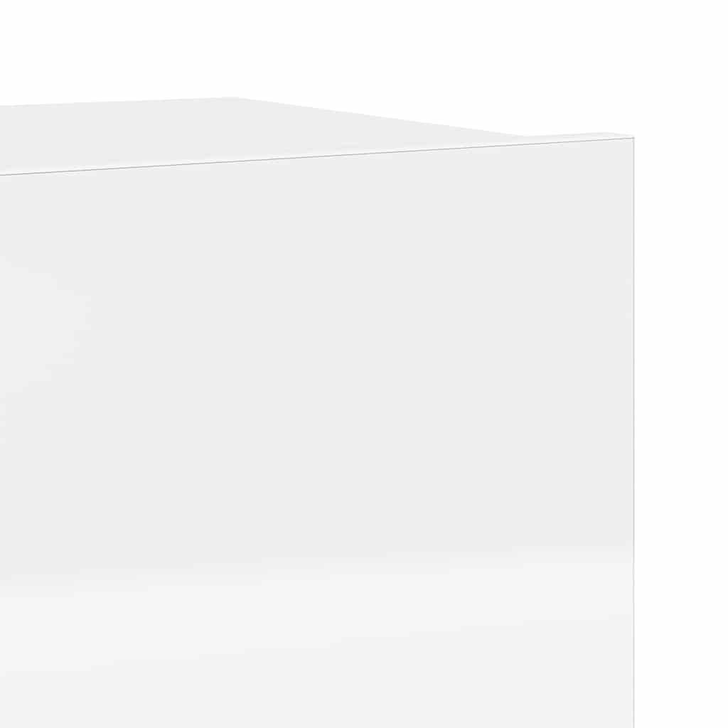 4 Piece TV Cabinet Set High Gloss White Engineered Wood