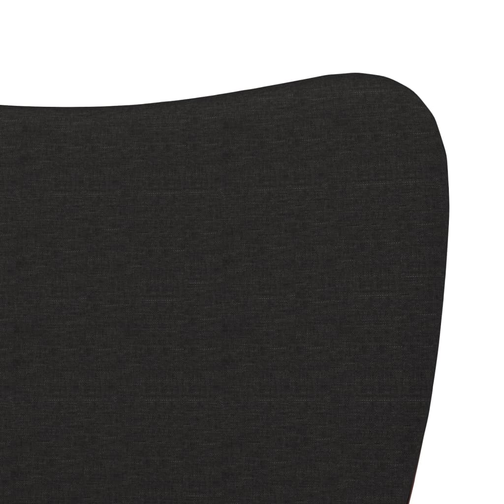 Dining Chairs 2 pcs Black Fabric and Faux Leather