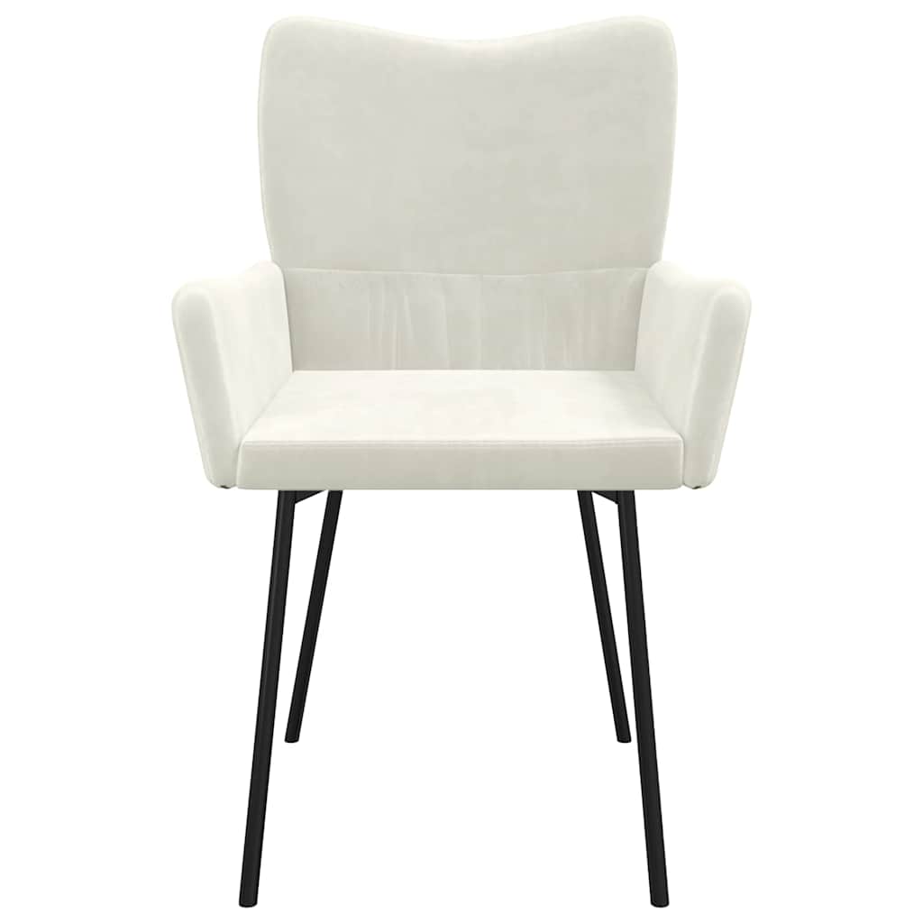 Dining Chairs 2 pcs Cream Velvet
