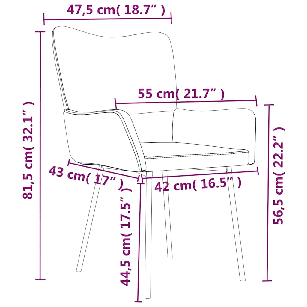 Dining Chairs 2 pcs Cream Velvet