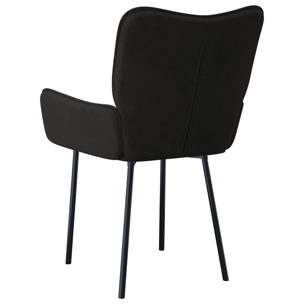 Dining Chairs 2 pcs Black Velvet
