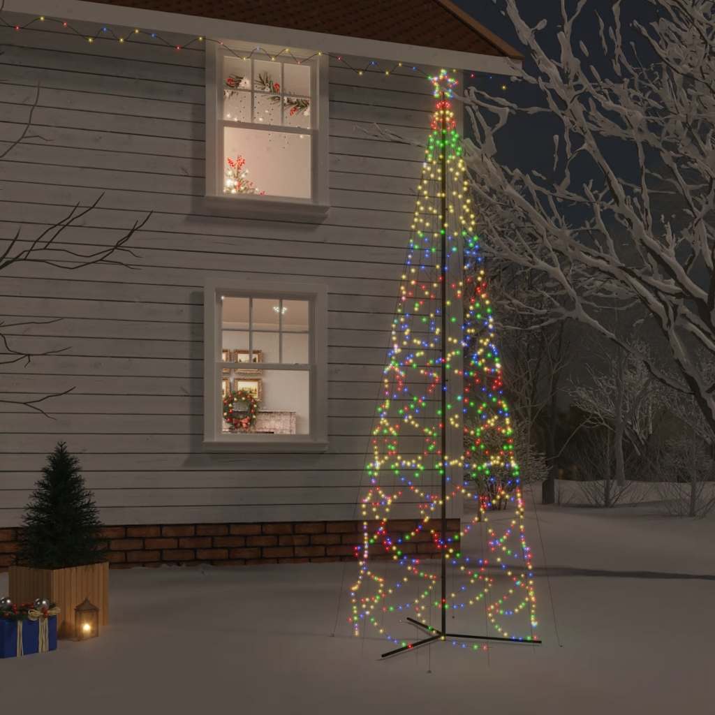 Christmas Cone Tree Colourful 1400 LEDs 160x500 cm