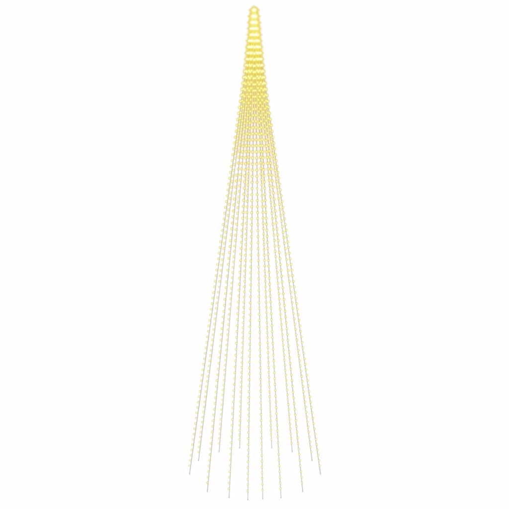 Christmas Tree on Flagpole Warm White 1134 LEDs 800 cm