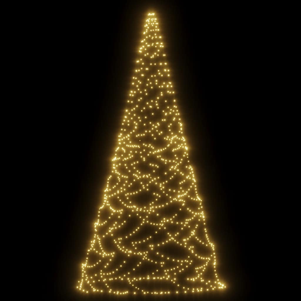 Christmas Tree on Flagpole Warm White 500 LEDs 300 cm
