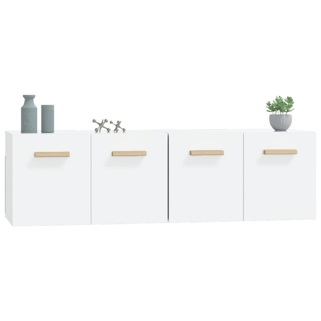 Wall Cabinets 2 pcs High Gloss White 60x36.5x35 cm Engineered Wood