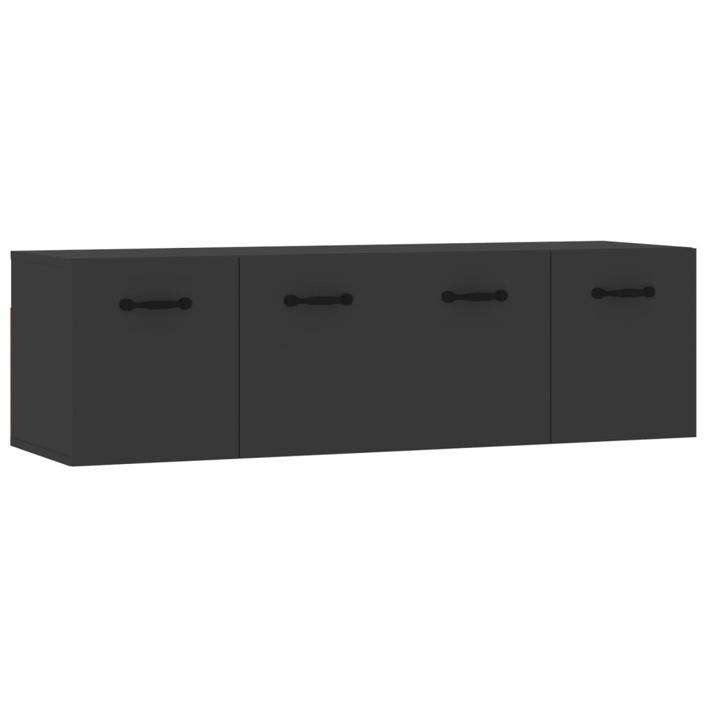 Wall Cabinets 2 pcs Black 80x35x36.5 cm Engineered Wood