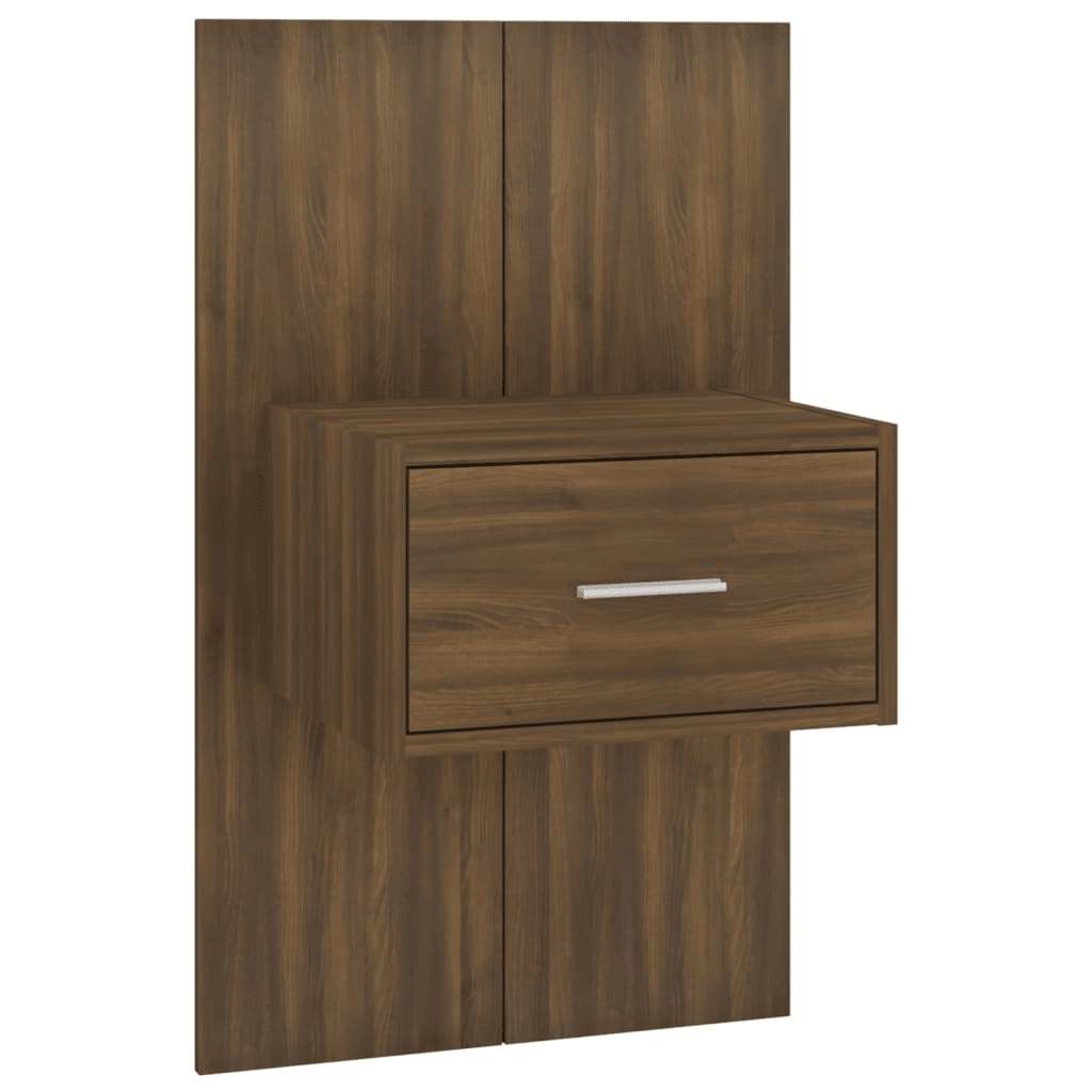 Bed Headboard with Cabinets Brown Oak Engineered Wood