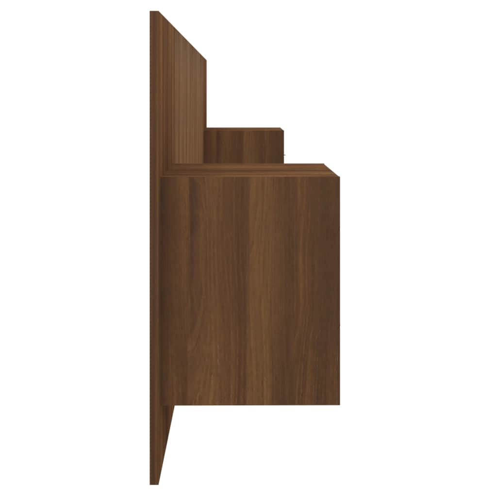 Bed Headboard with Cabinets Brown Oak Engineered Wood