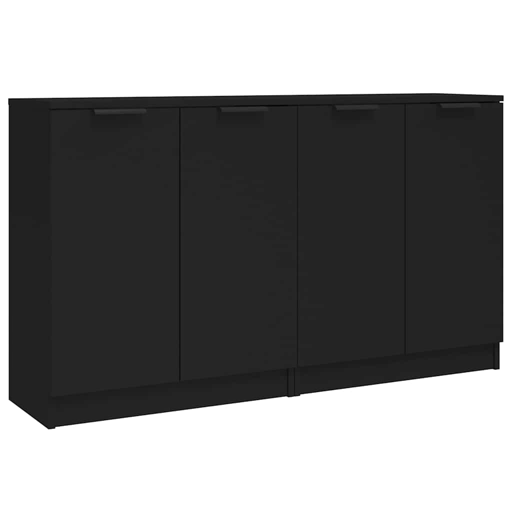 Sideboards 2 pcs Black 60x30x70 cm Engineered Wood