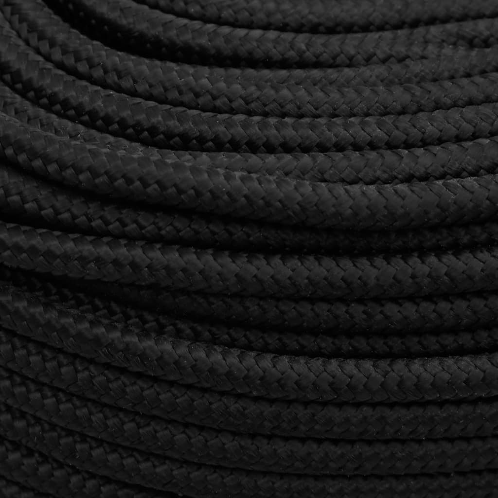 Boat Rope Full Black 10 mm 100 m Polypropylene