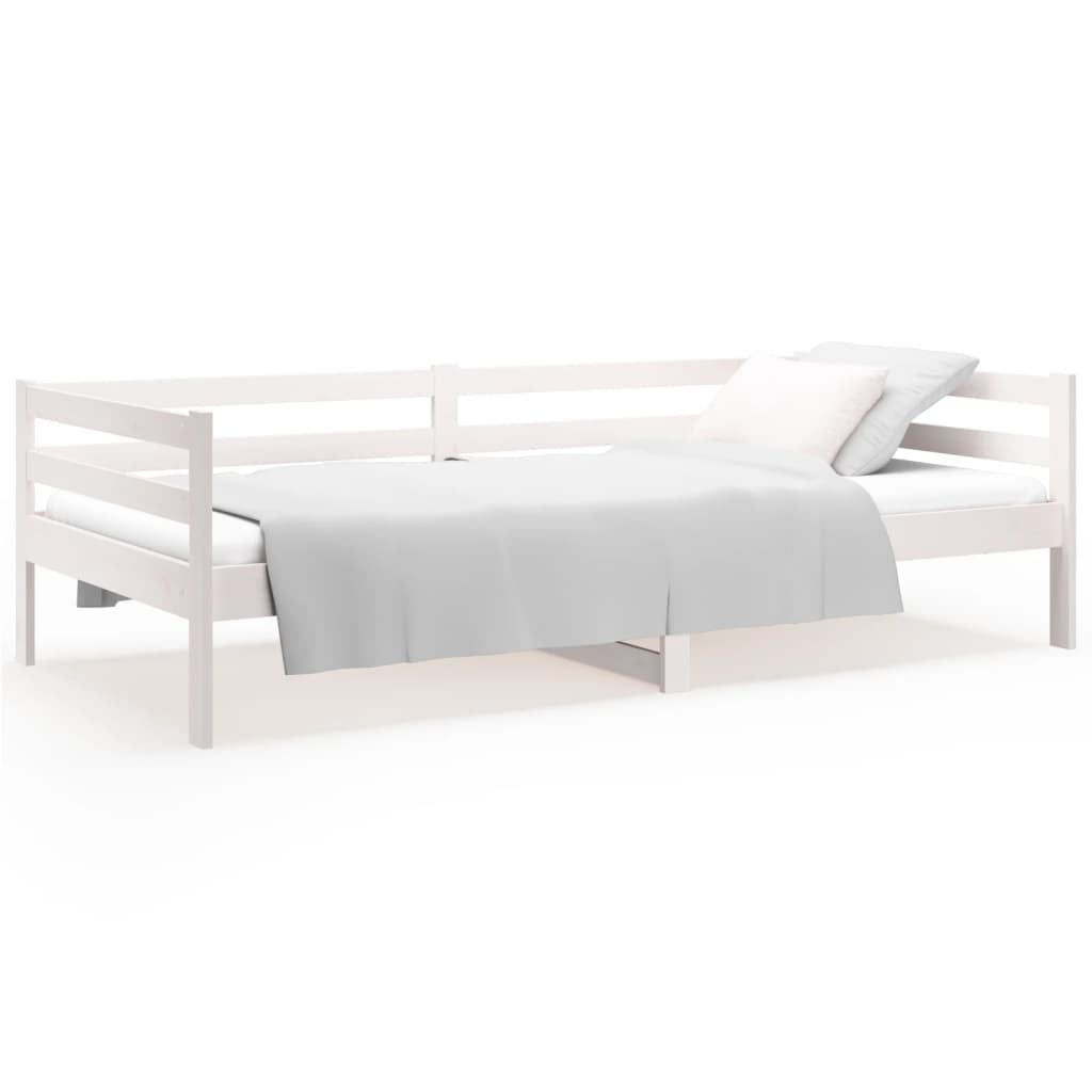 Day Bed without Mattress White 90x190 cm Solid Wood Pine