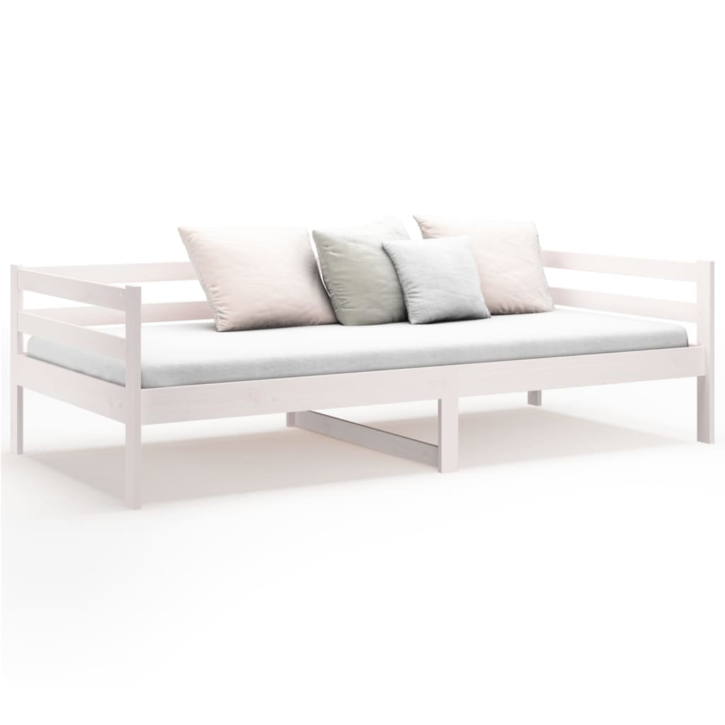 Day Bed without Mattress White 90x190 cm Solid Wood Pine