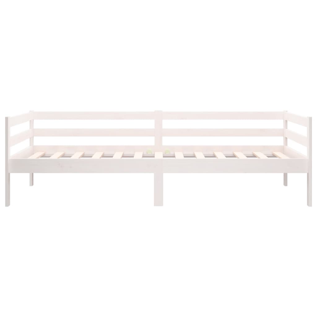 Day Bed without Mattress White 90x190 cm Solid Wood Pine
