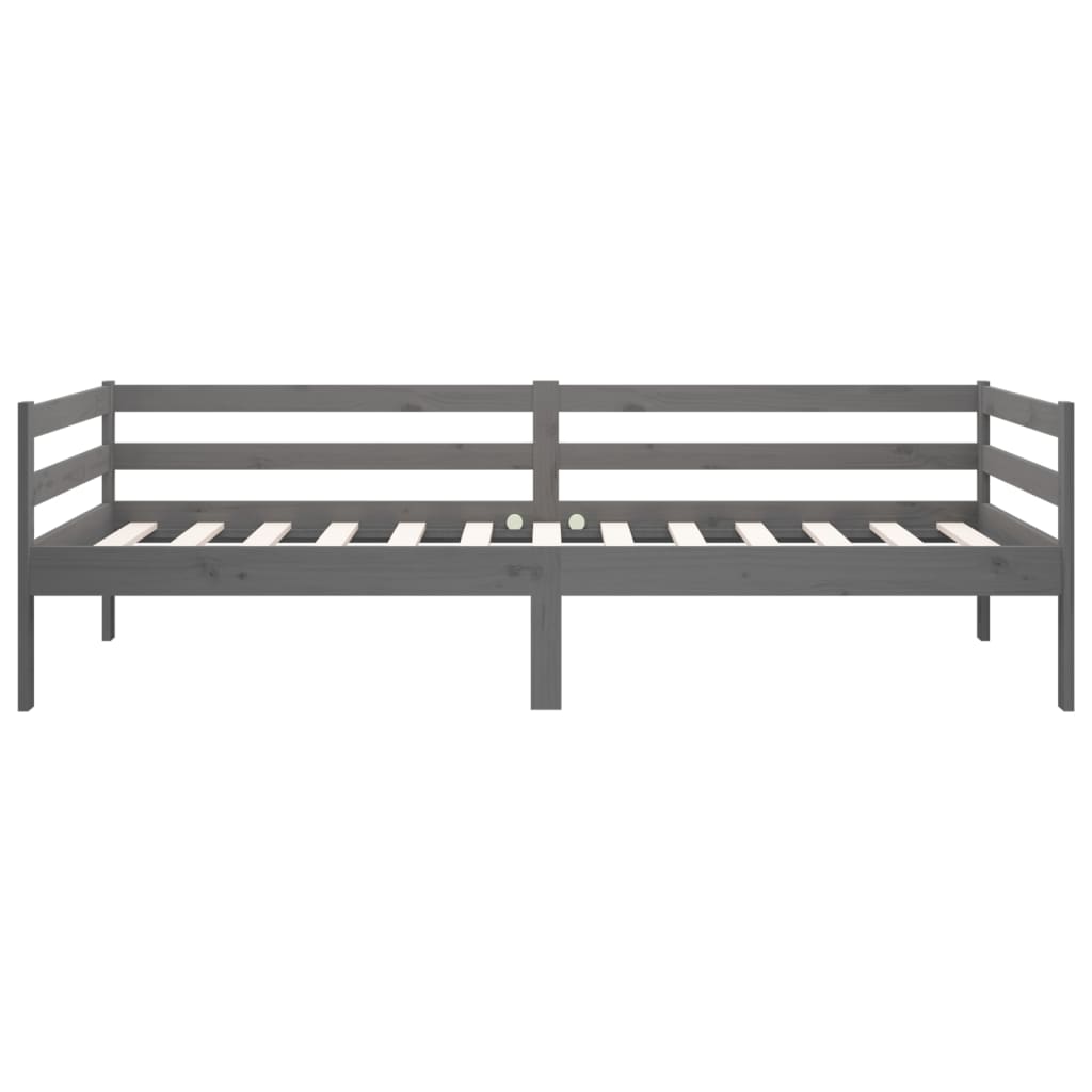 Day Bed without Mattress Grey 90x190 cm Solid Wood Pine