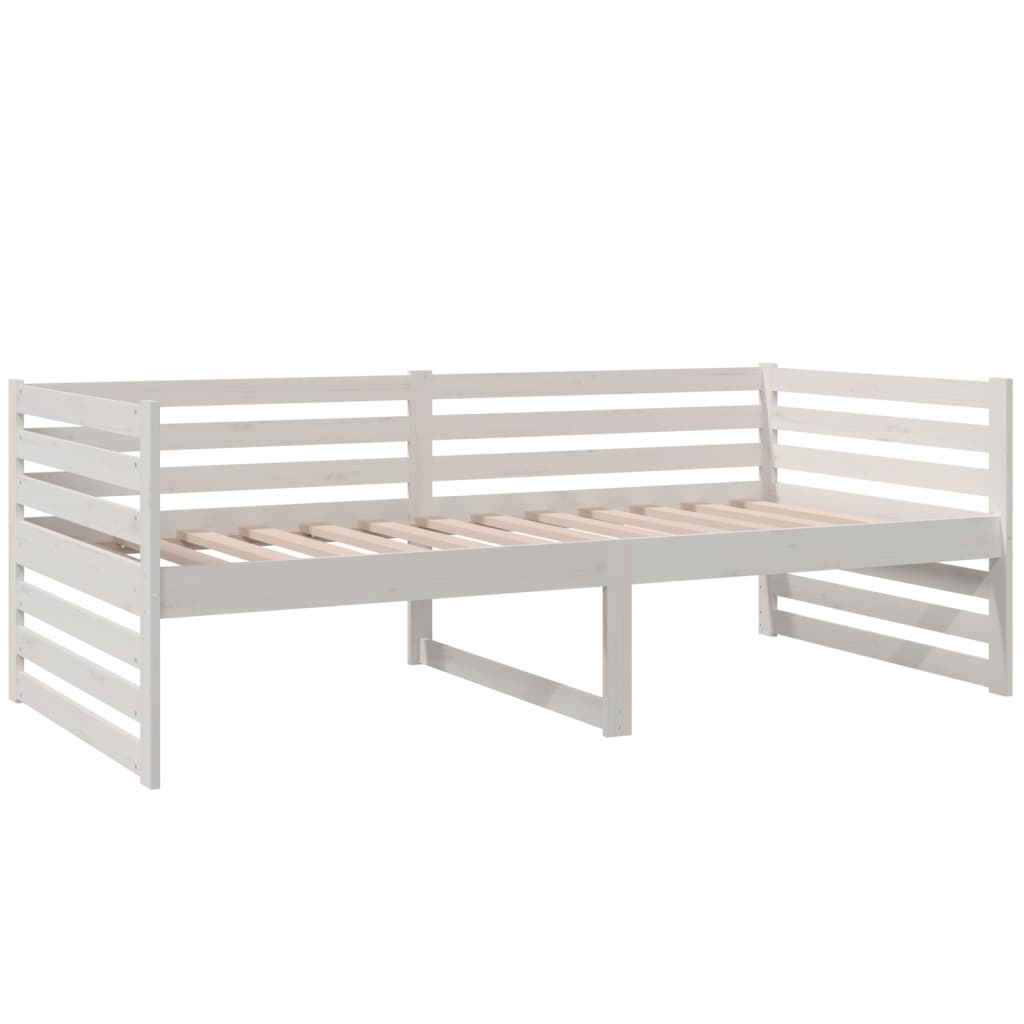 Day Bed without Mattress White 90x190 cm Solid Wood Pine