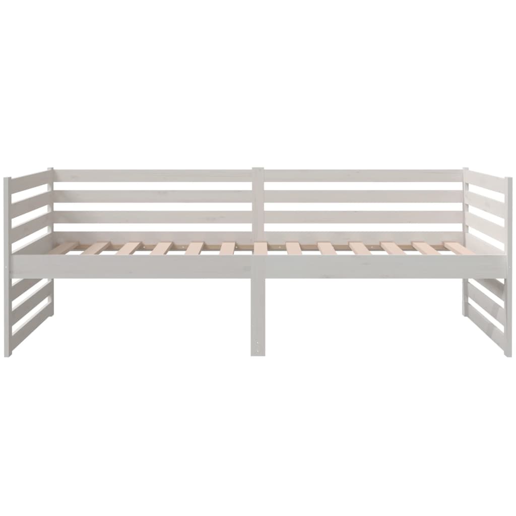 Day Bed without Mattress White 90x190 cm Solid Wood Pine