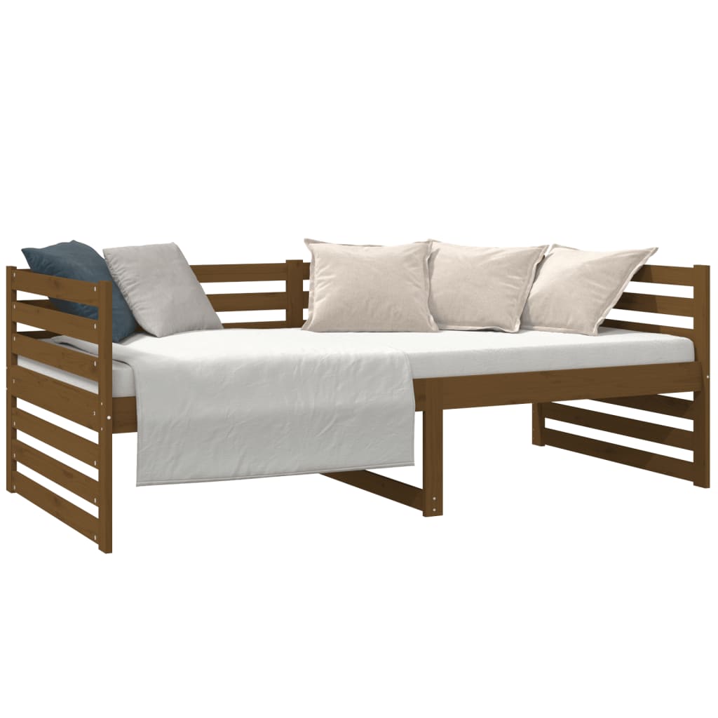 Day Bed without Mattress Honey Brown 90x190 cm Solid Wood Pine