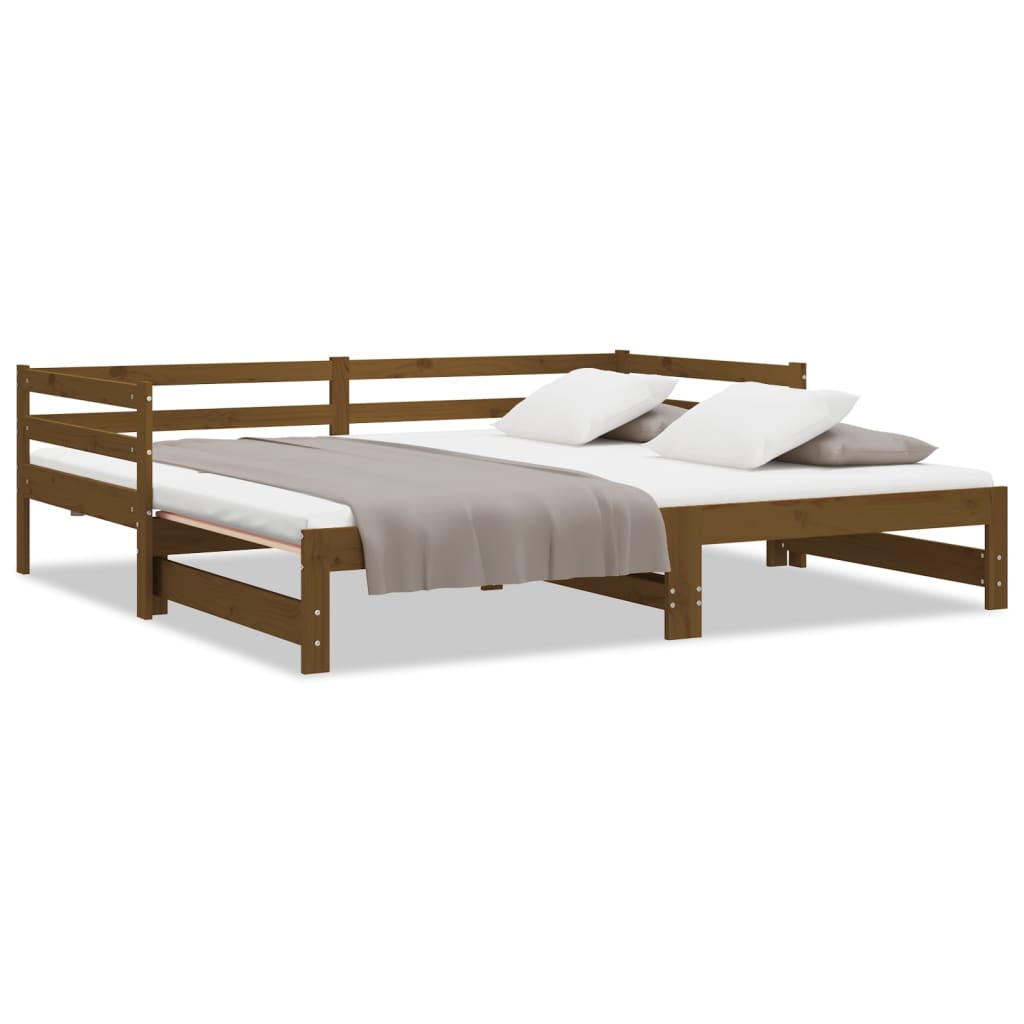 Pull-out Day Bed without Mattress Honey Brown 90x190 cm