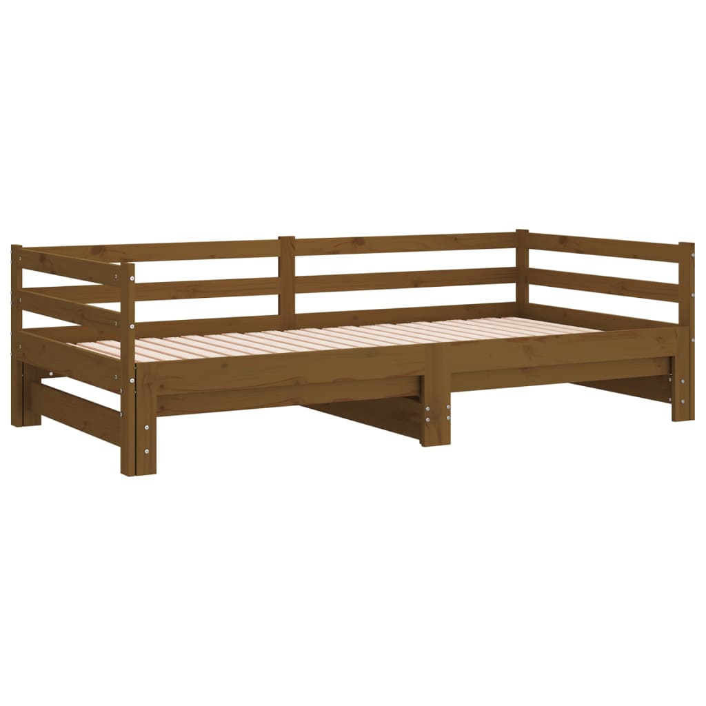 Pull-out Day Bed without Mattress Honey Brown 90x190 cm