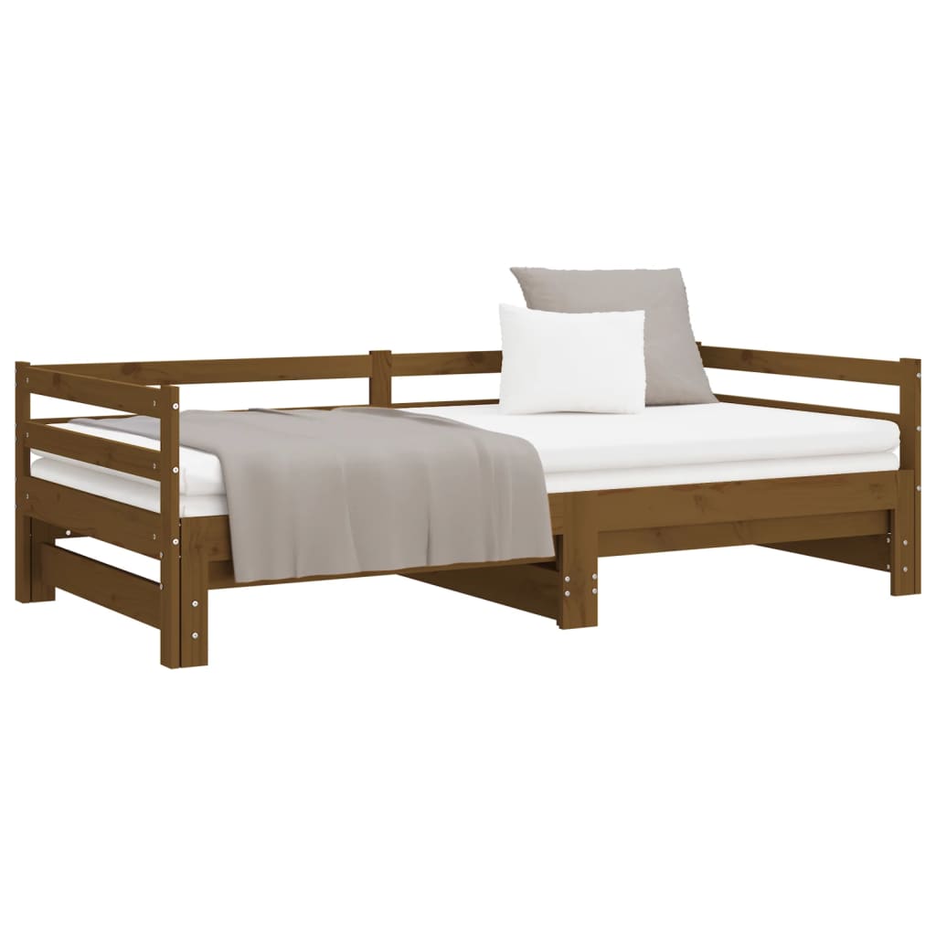 Pull-out Day Bed without Mattress Honey Brown 90x190 cm