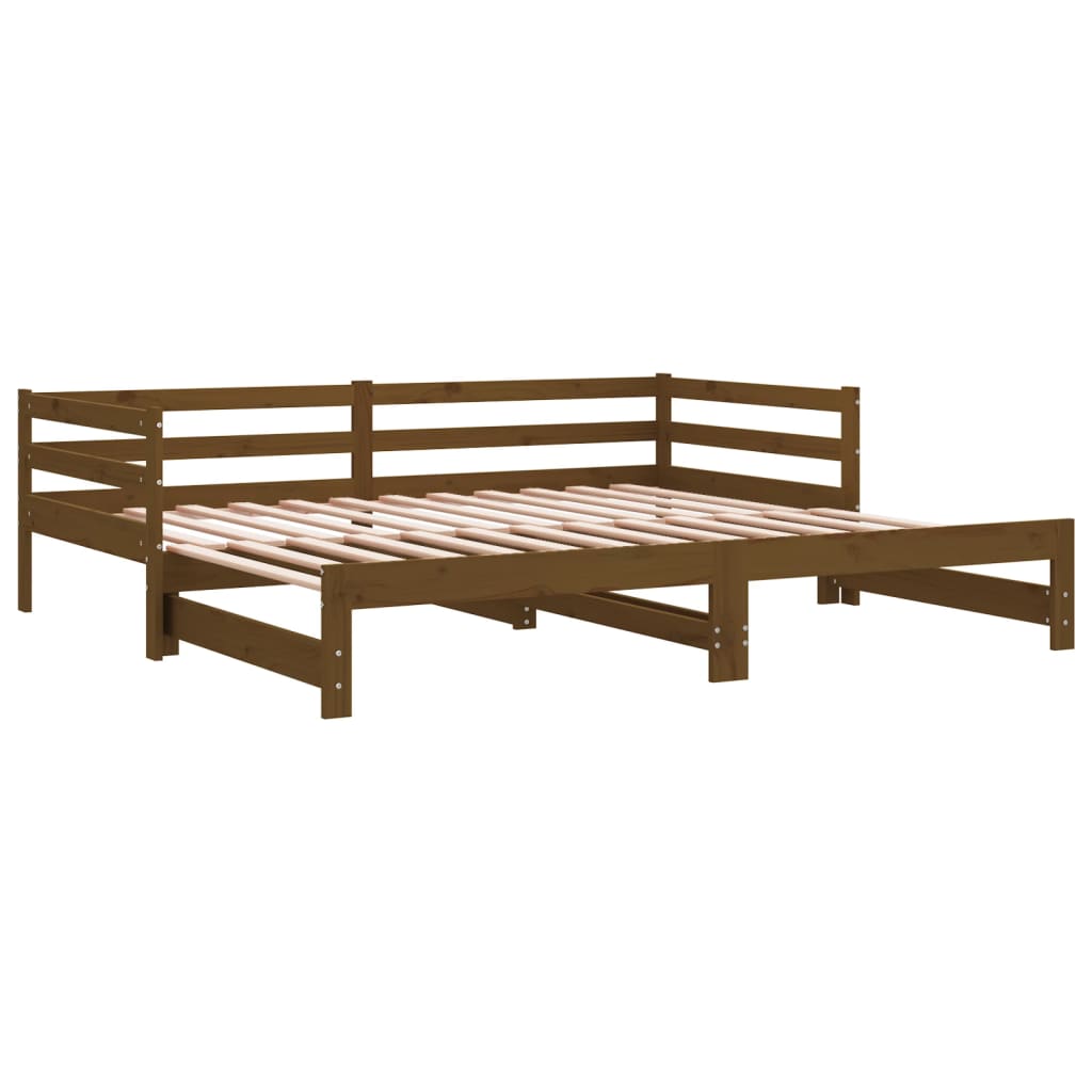 Pull-out Day Bed without Mattress Honey Brown 90x190 cm
