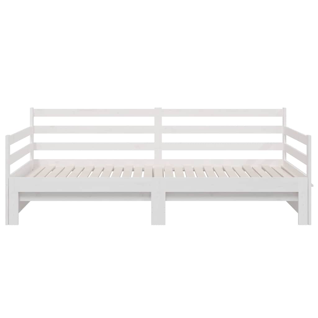 Pull-out Day Bed without Mattress White 2x(90x190) cm